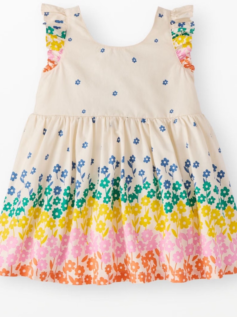 NWT Hanna Andersson Baby Ruffle Sleeve Poplin Dress (18-24)